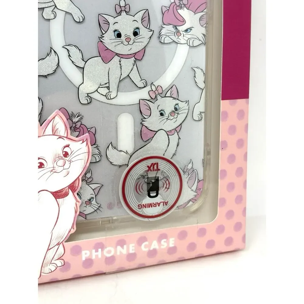 Disney Marie Aristocats iPhone 13/14/15 Case Skinny Dip Pink White Glitter NIB